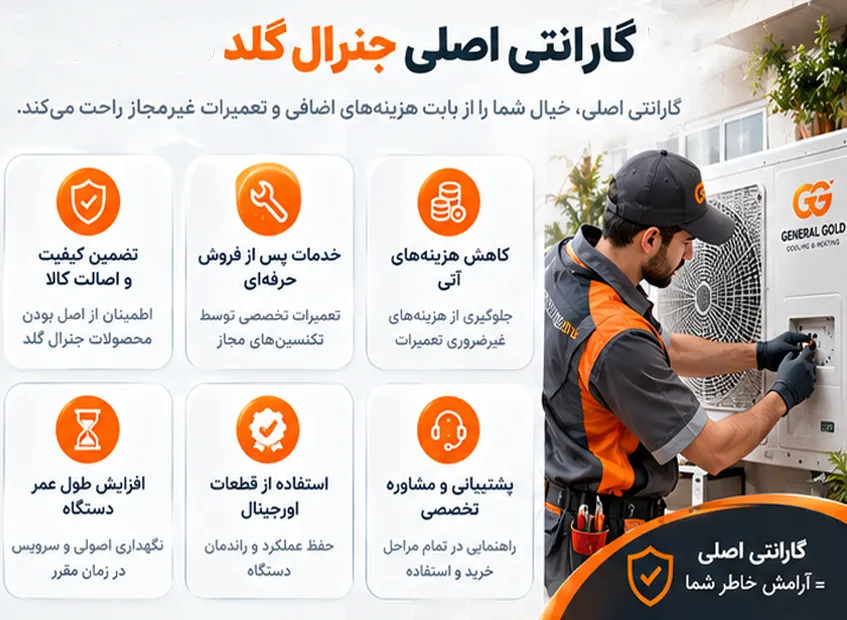 بررسی گارانتی اصلی جنرال گلد و خدمات پس از فروش